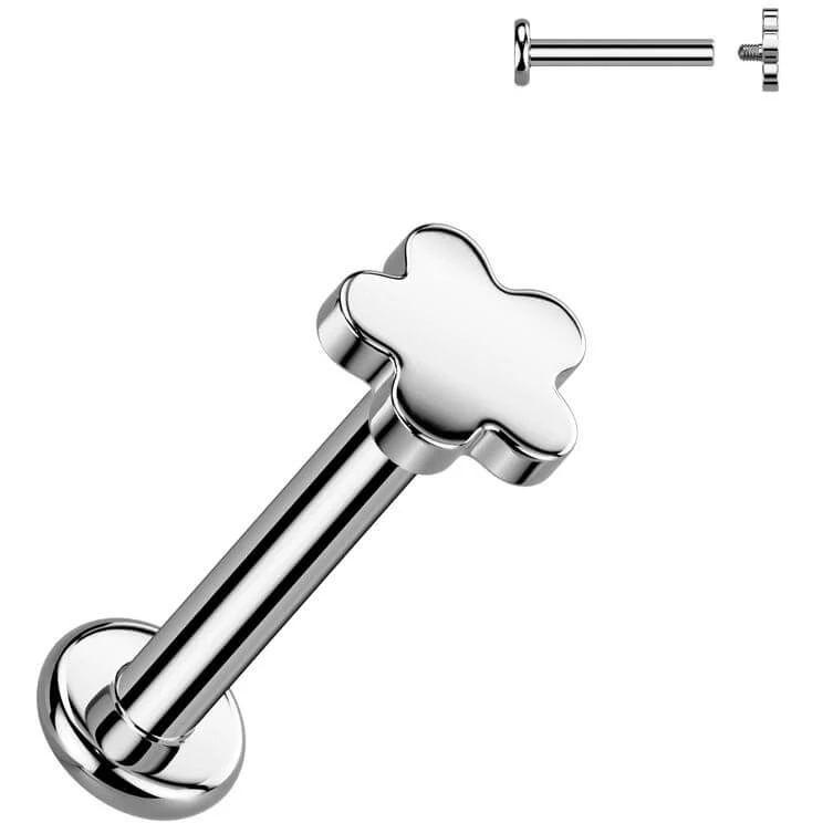 Titanium Labret flower Internally Threaded - Image 3