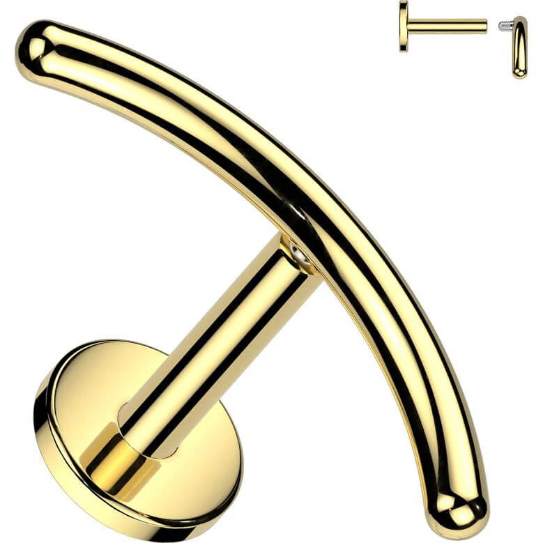 Titanium Labret Curved bar Internally Threaded - Image 5