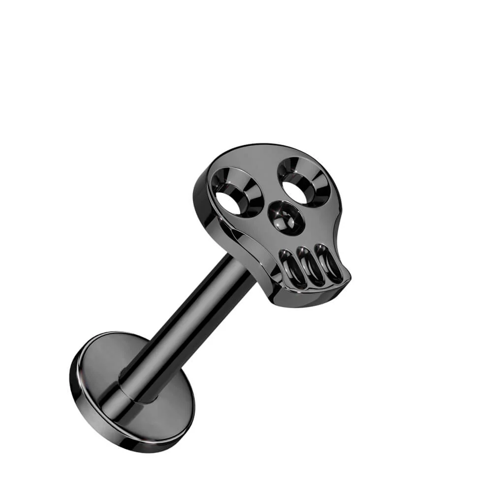 Titanium Labret Skull Internally Threaded - Image 3