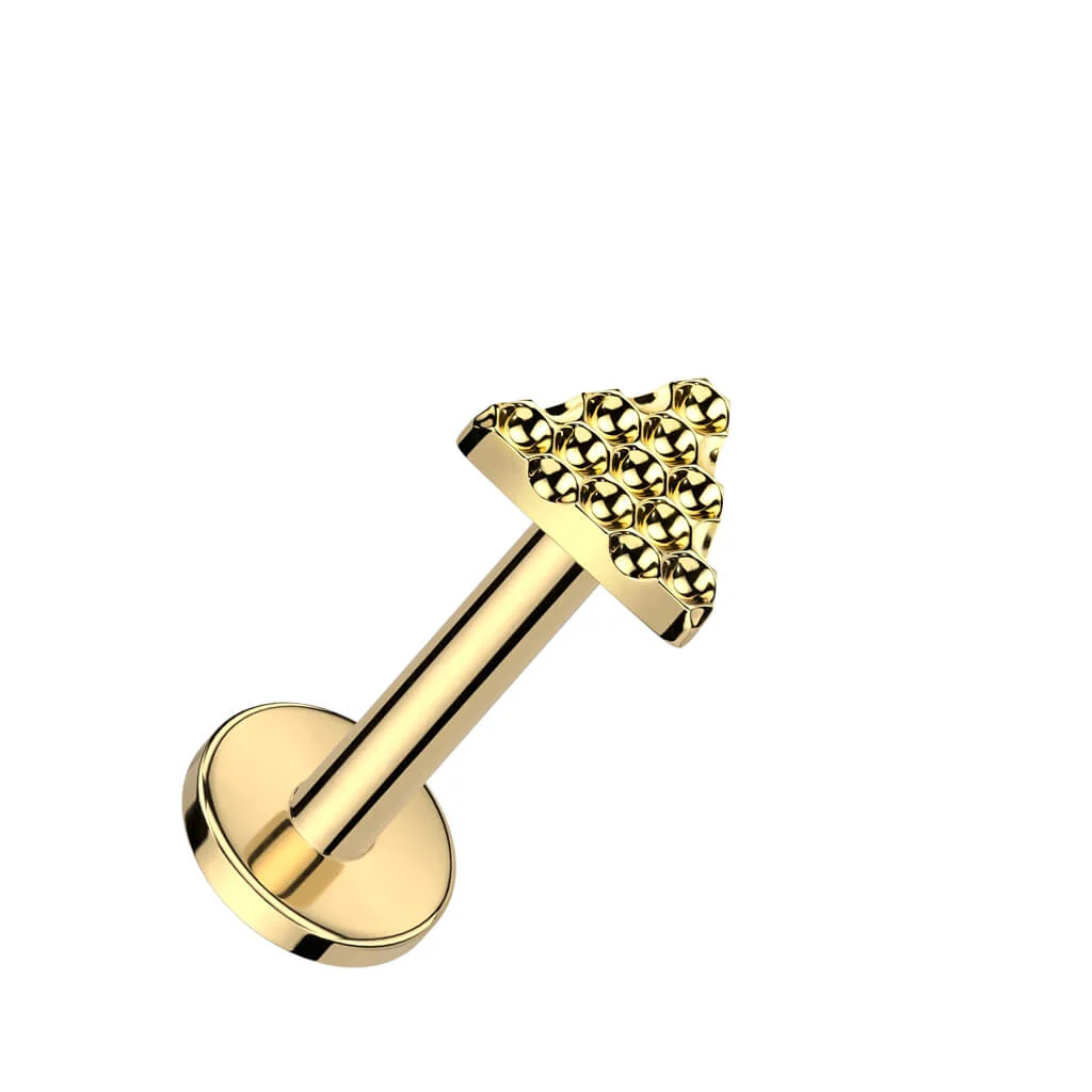 Titanium Labret Triangle Internally Threaded - Image 2