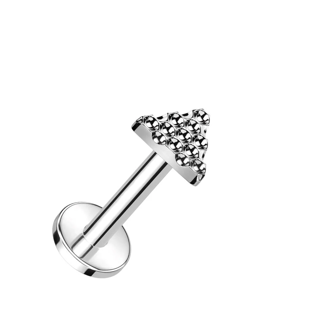 Titanium Labret Triangle Internally Threaded - Image 3