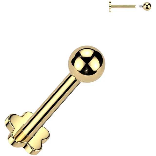 Titanium Labret ball flower base Internally Threaded - Image 3