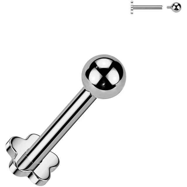Titanium Labret ball flower base Internally Threaded - Image 4