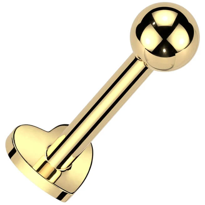 Titanium Labret heart Internally Threaded - Image 4