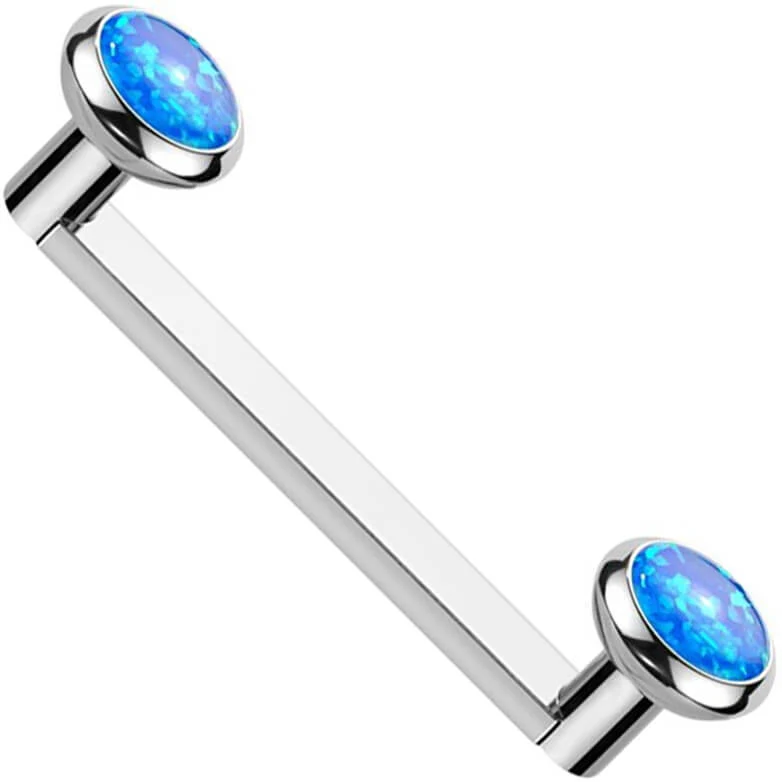 Surface Barbell Opal Flat Internally Threaded