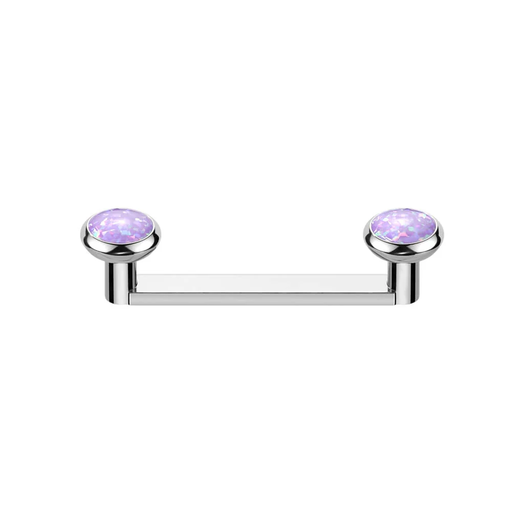 Surface Barbell Opal Flat Internally Threaded - Image 4