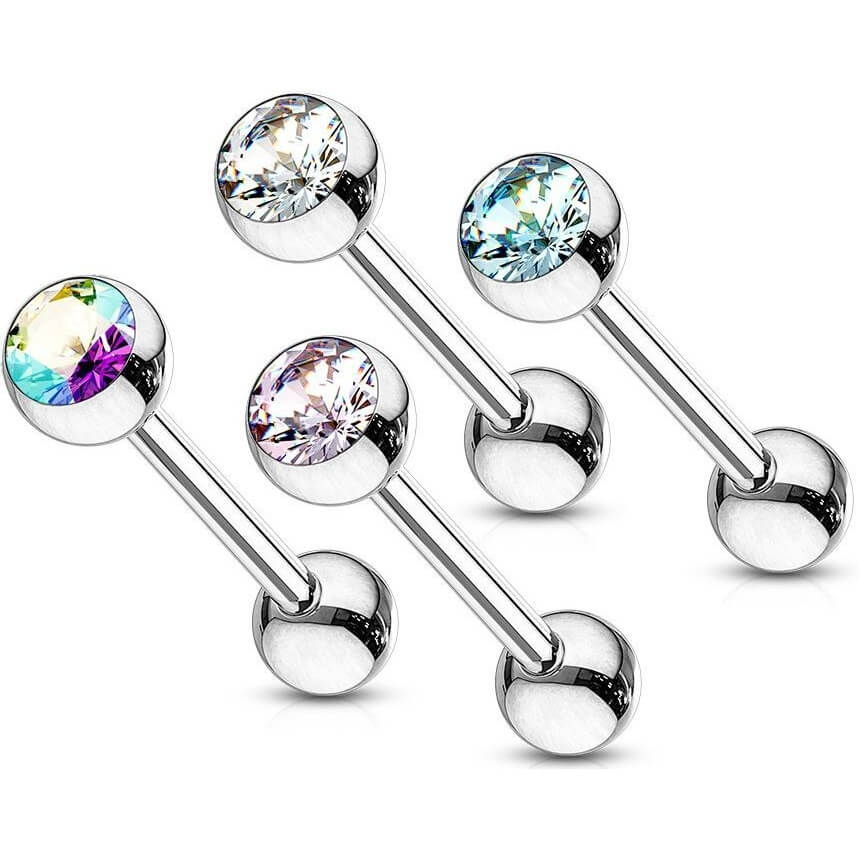 Barbell Zirconia Ball, 4 pieces