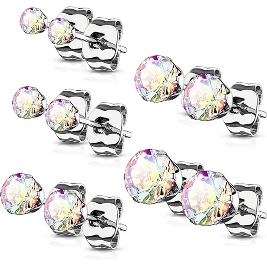 Zirconia Silver 5 pair, 5 s pairs - Image 6