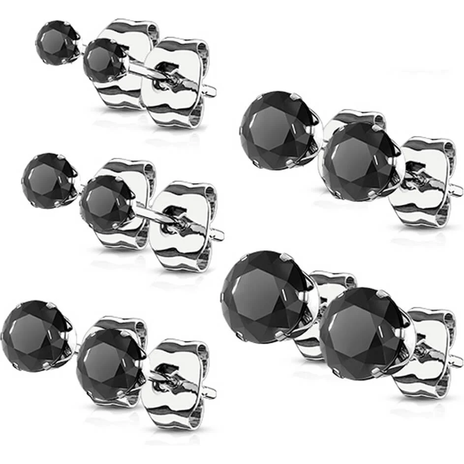 Zirconia Silver 5 pair, 5 s pairs - Image 8