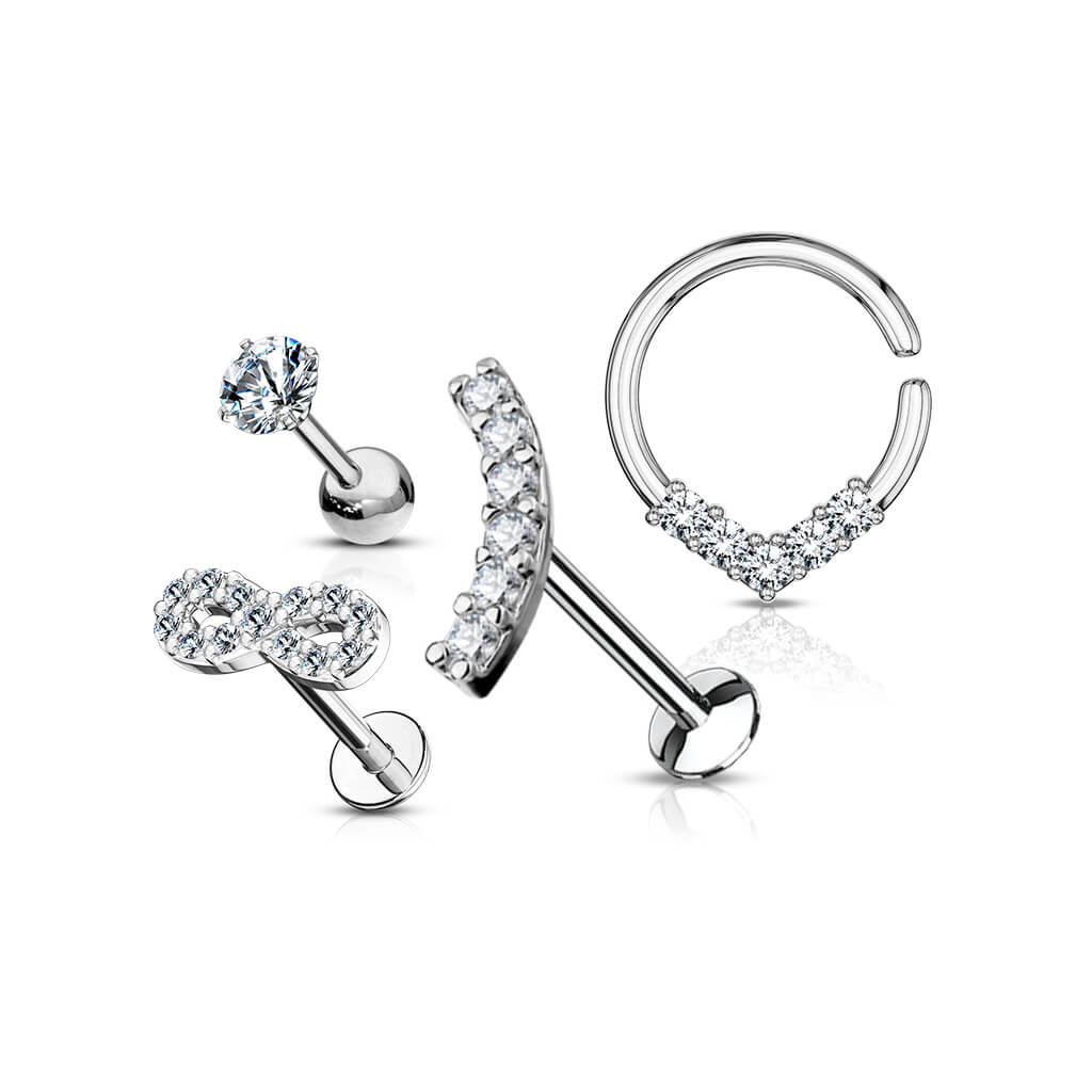 Barbell Set Labret Barbell Bendeble Hoop Ring Bendable, 4  pieces - Image 6