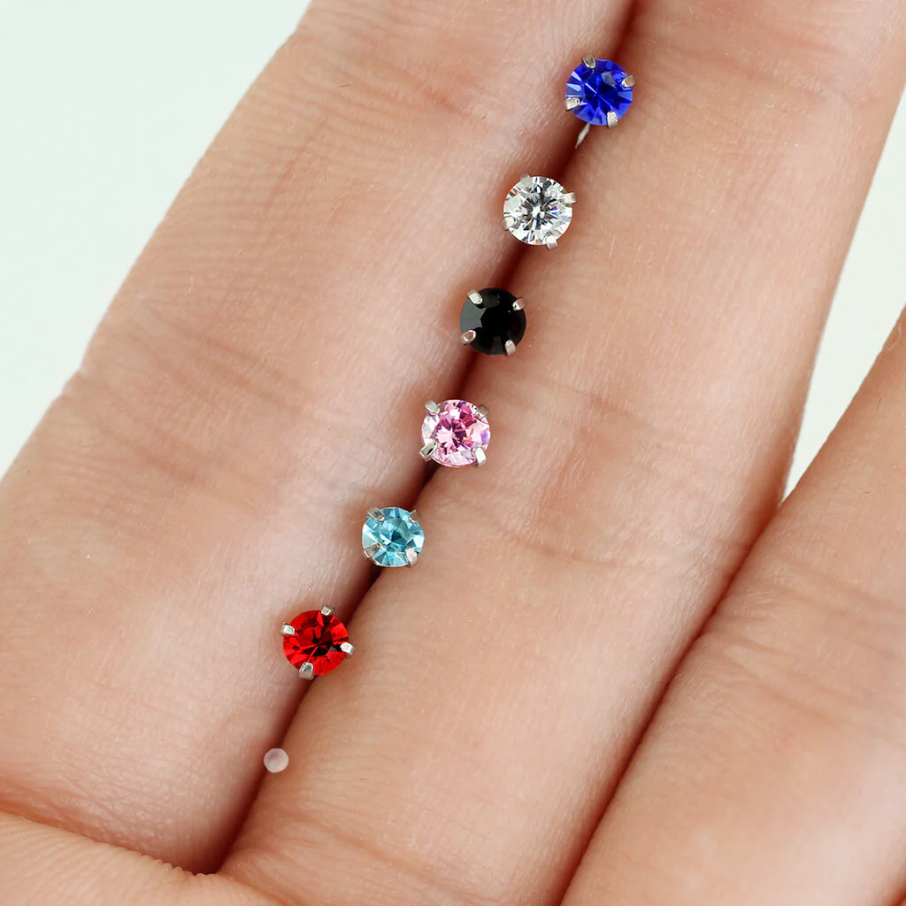 Nose Stud Set Zirconia, 7  pieces - Image 3
