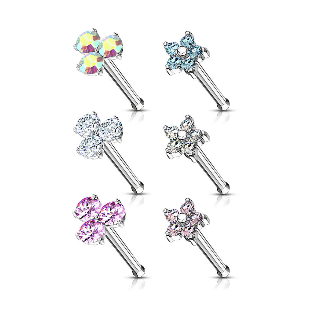Nose Stud Set Zirconia, 6 pieces - Image 2