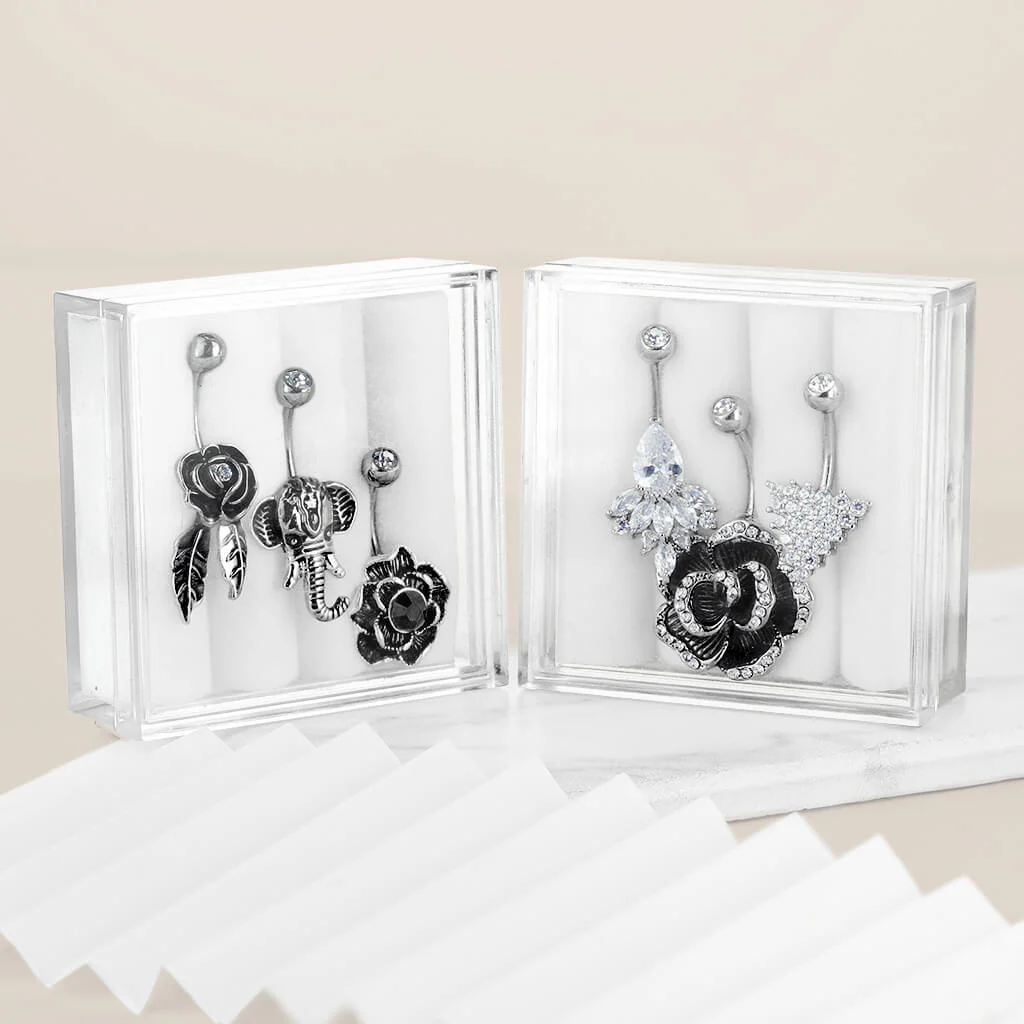 Belly Button Piercing Set Zirconia, 3  pieces - Image 4