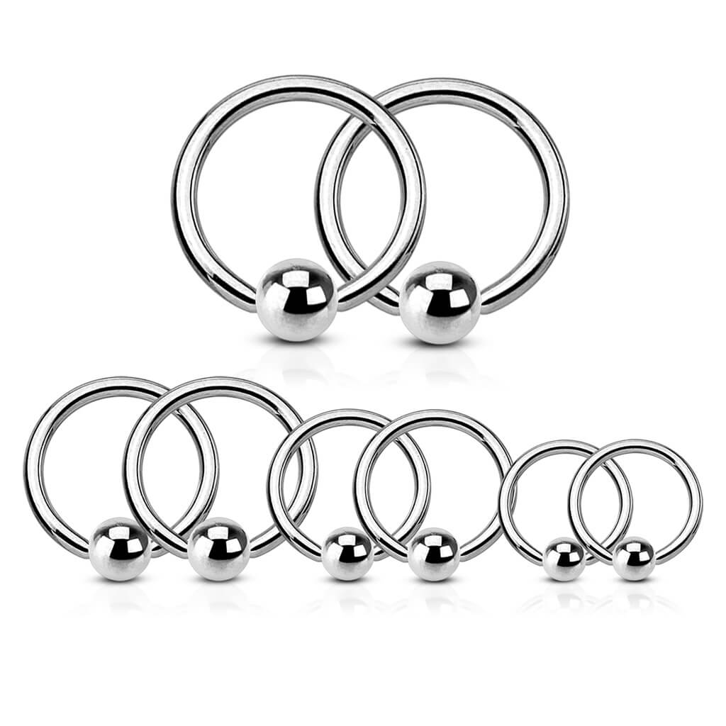 Ring Silver Captive Bead, 4 s pairs - Image 2