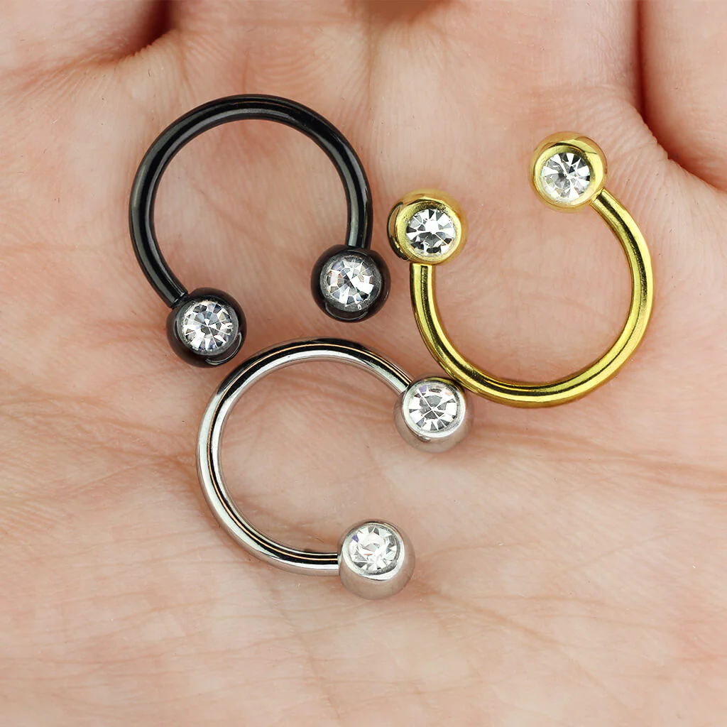 Horseshoe Ball Zirconia, 6 pieces - Image 3