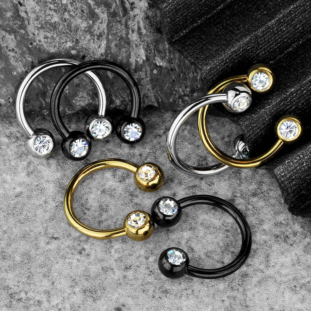 Horseshoe Ball Zirconia, 6 pieces - Image 4