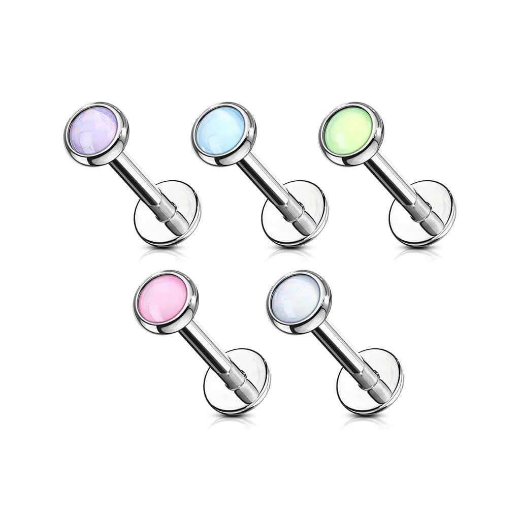 Labret Illuminating synthetic Stone Internally Threaded, 5  pieces - Image 2