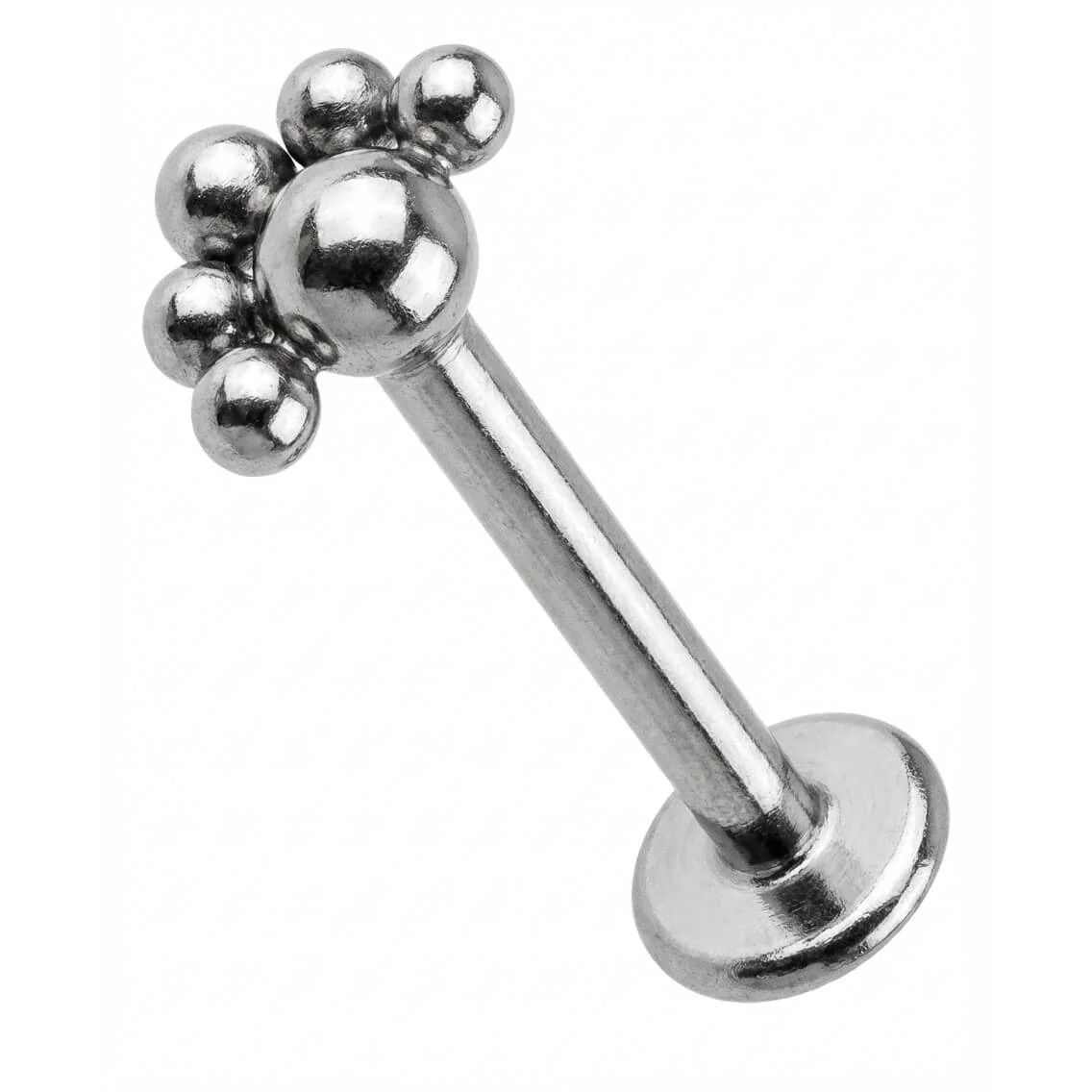 Titanium Labret Beaded Fan Cluster Top
