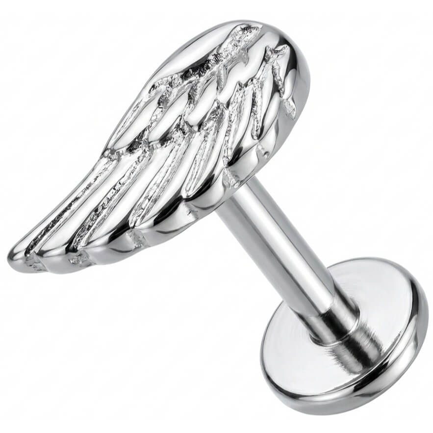 Titanium Labret Detailed Angel Wing Top