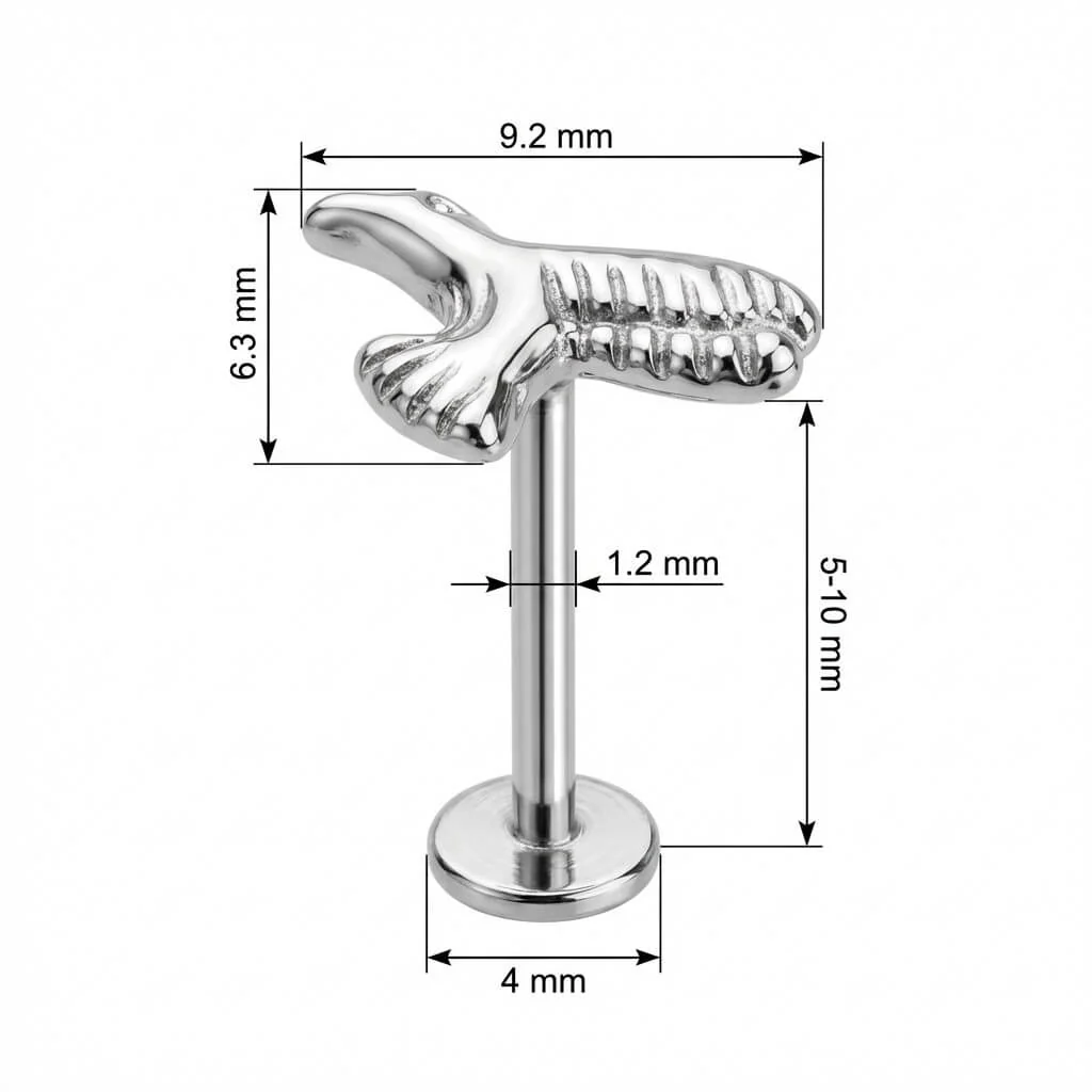 Titanium Labret Flying Hummingbird Figure - Image 2