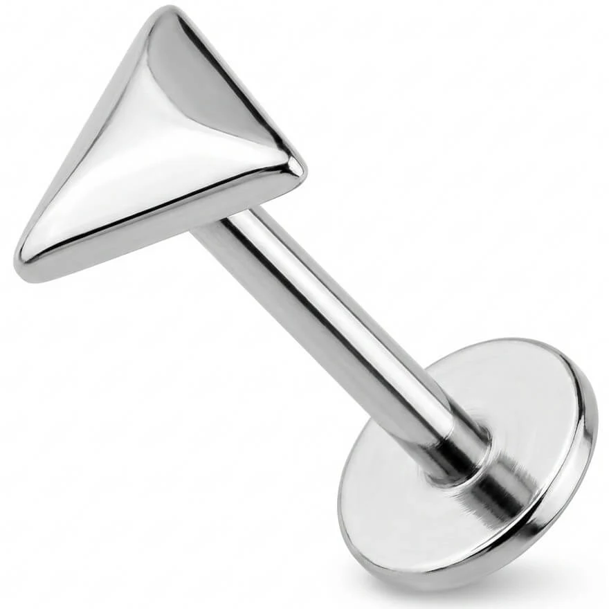 Titanium Labret Smooth Rounded Triangle Shape