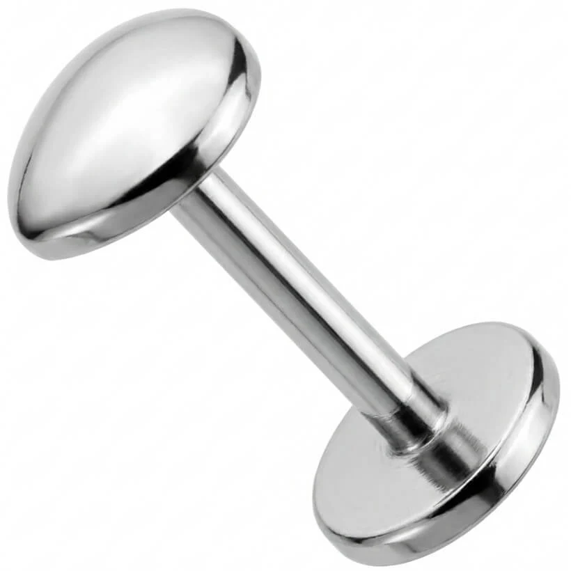 Titanium Labret Smooth Oval Dome Top